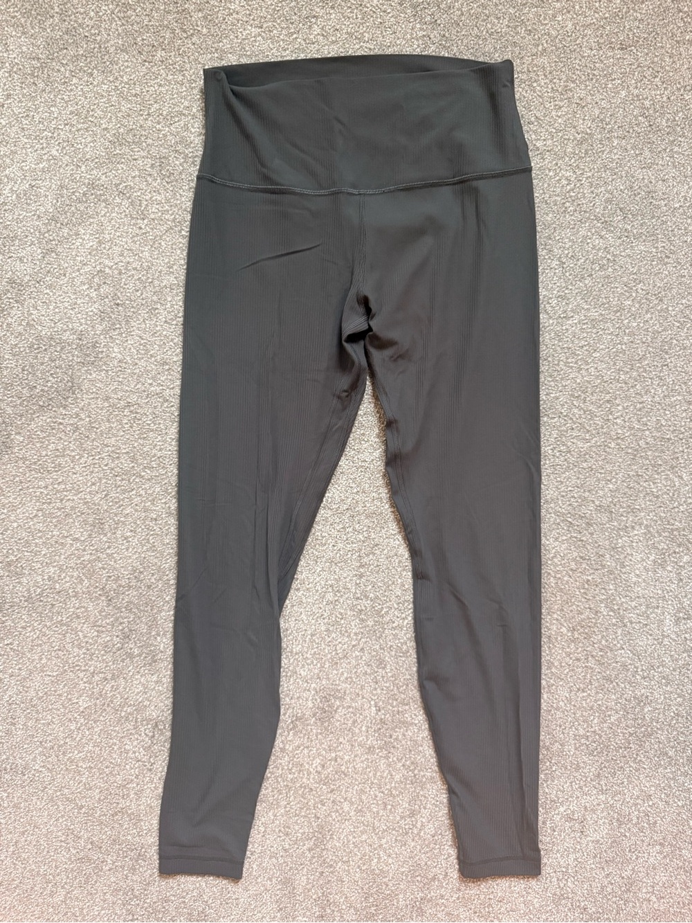 Gray Lululemon Align High Rise Ribbed Leggings size 10